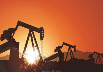 Free Oil Field Vector Background - Free vector #360509