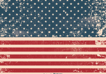 Grunge American Flag Background - бесплатный vector #362079