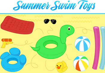 Free Summer Toys Vector Background - Free vector #362469