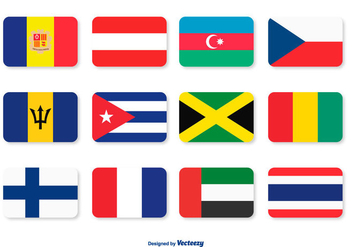 Assorted Flags Icon Set - Kostenloses vector #362629