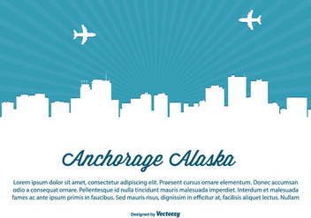 Anchorage Alaska Skyline Illustration - бесплатный vector #362709