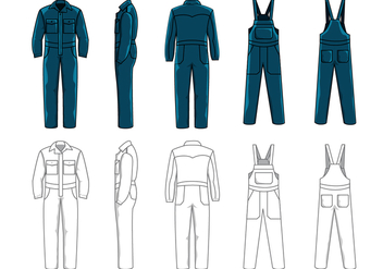 Vector Overalls for Work Safety - Kostenloses vector #363879