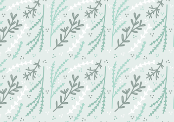 Mint Colored Plant Vector Pattern - Free vector #364319