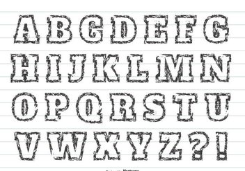 Grunge Style Vector Alphabet Set - vector gratuit #365809 