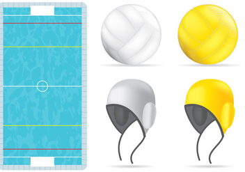 Waterpolo Pool And Items - Free vector #366809