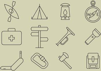 Boyscout Line Icons - Free vector #367129