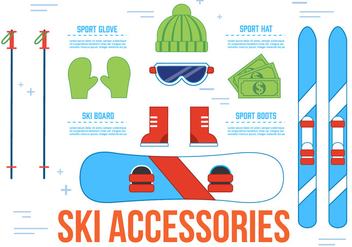 Free Ski Accessories Vector Icons - бесплатный vector #367239