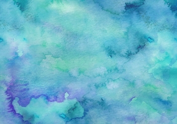 Teal Free Vector Watercolor Background - Free vector #367519