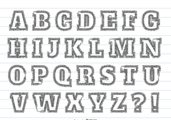 Messy Grunge Alphabet Set - Kostenloses vector #367829