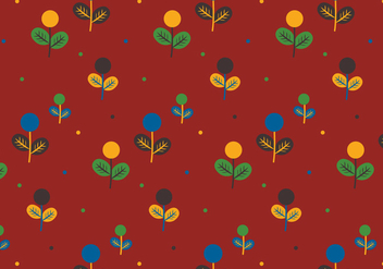 Colorful Plants Pattern - vector gratuit #368099 