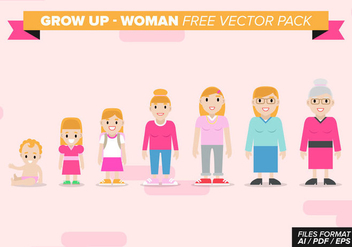 Grow Up Woman Free Vector Pack - vector gratuit #368739 