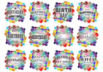 Smarties Birthday Labels Vector - vector #369069 gratis