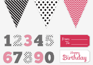 Birthday Pintable Pack - Free vector #369619