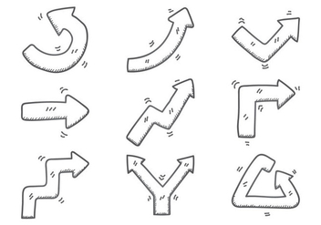 Flechas Doodle Set - Free vector #369979