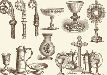 Eucharist And Liturgical Items - Free vector #370339