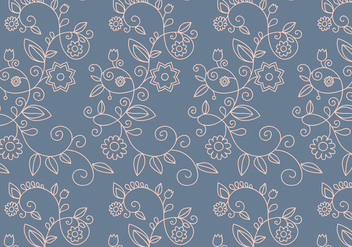 Floral Outline Pattern - vector #370549 gratis