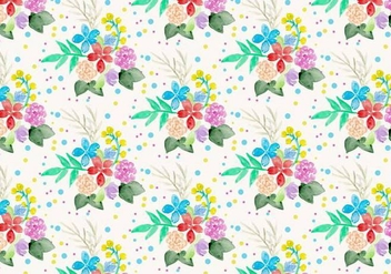 Free Vector Watercolor Floral Background - Free vector #371209