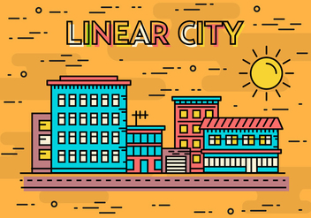 Free Linear City Vector Illustration - бесплатный vector #372059