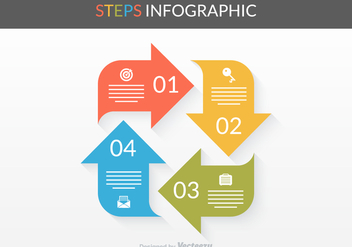 Free Vector Steps Infographic - Free vector #372479