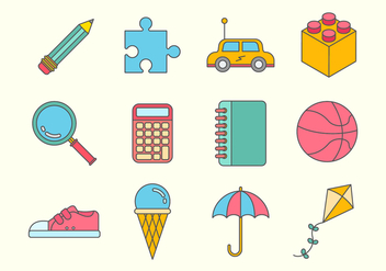 Free Kids Stuff Vector Icons - Free vector #373449