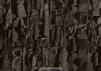 Stone Wall Texture - Vector Background - vector gratuit #374379 