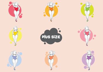 Free Plus Size Woman Vector - Free vector #374809