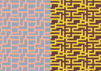 Maze Geometric Pattern - Free vector #375029