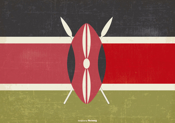 Vintage Flag of Kenya - Kostenloses vector #376039