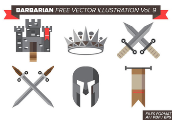 Barbarian Free Vector Illustrations Vol. 9 - бесплатный vector #377149