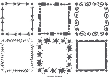 Hand Drawn Style Frame Set - Free vector #377189