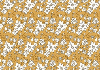 White Floral Pattern - vector gratuit #378029 