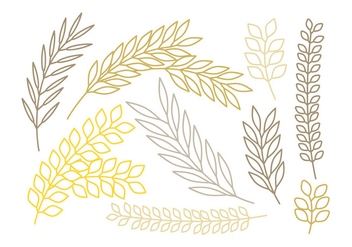 Vector Outlined Branches Set - vector gratuit #378729 