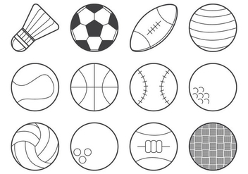 Free Sports Ball Icon Vector - vector gratuit #378839 