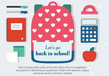 Free Back to School Vector Illustration - Free vector #379159