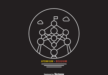 Free Atomium Vector Line Art - vector gratuit #379529 