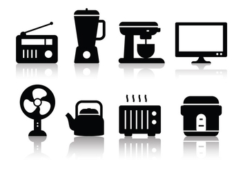 Free Minimalist Home Appliances Icon Set - vector #379549 gratis