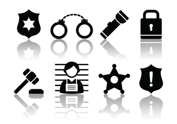 Free Minimalist Police and Crime Icons - vector #380219 gratis