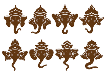 Brown Ganesh Icons - Free vector #380519