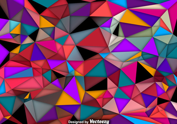 Vector Abstract Background Of Colorful Polygons - Free vector #381229