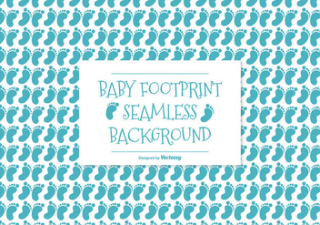 Baby Footprint Seamless Pattern Background - Free vector #381379