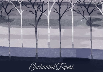 Vector Enchanted Forest Illustration - Kostenloses vector #381679