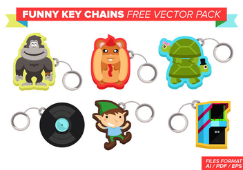 Funny Key Chains Free Vector Pack - vector #382199 gratis