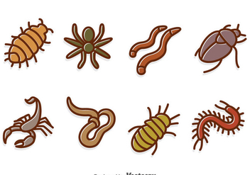 Hand Drawn Insect Vector Set - Free vector #382629