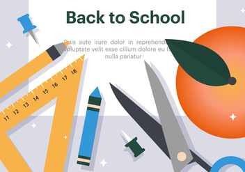 Free Flat Back to School Vector Illustration - vector gratuit #382709 