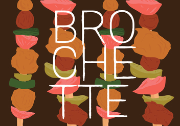 Free Colorful Brochette Food Vector - Kostenloses vector #382869