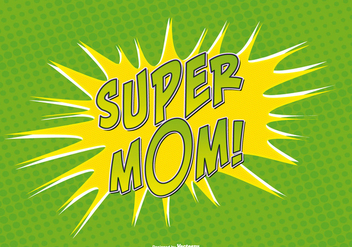 Comic Style Super Mom Illustration - Kostenloses vector #383009