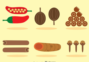 Herbs And Spices Flat Vector - Kostenloses vector #383329