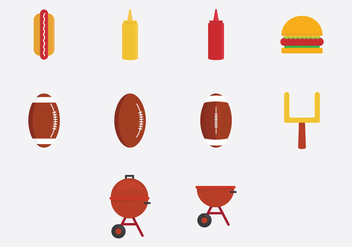 Tailgate Party Icon Set - Free vector #383449