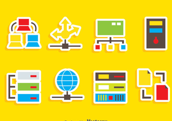 Computer Network Icons Vector - Free vector #383609