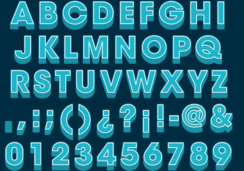 Blue 3D Type - Free vector #383899